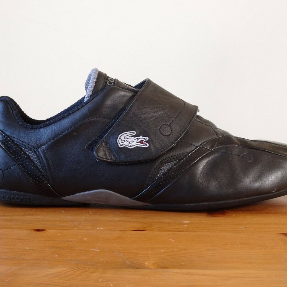 LACOSTE Protect Men's Casual Black Leather Loafer Shoes Size 12 US